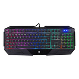 Teclado Gamer Hp K110 Membrana, Usb, Com Led