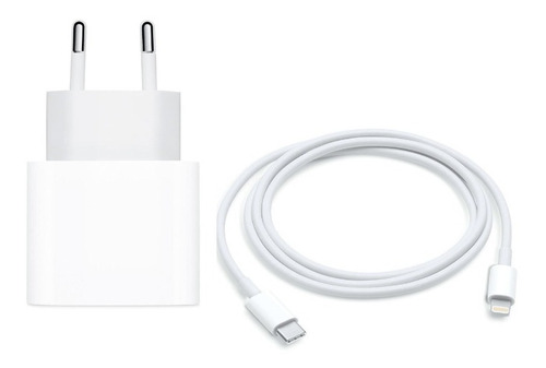Cargador Apple 20w iPhone Carga Rápida + Usb-c A Lightning