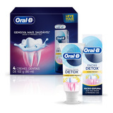 Creme Dental Gengiva Detox Antitártaro 102gr 4 Unidades Oral-b