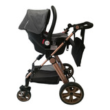 Coche De Paseo Happy Baby Alizze Travel System Gris Con Chasis Color Dorado