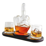 The Wine Savant Middle Finger Decanter Novelty Whiskey & ...