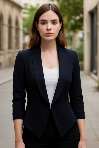 Casual Blazer Saco Abrigo Suéter Manga 3\u002F4 Mujer 6607 | MercadoLibre