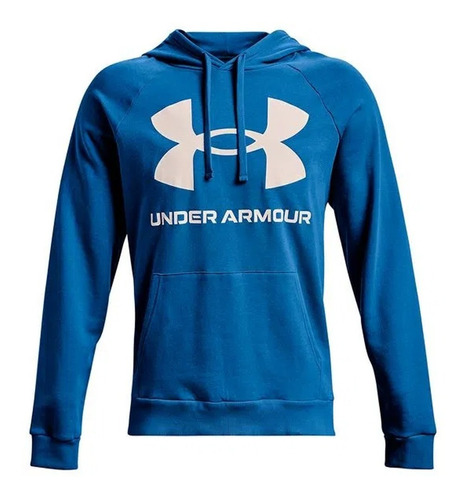 Poleron Ua Rival Fleece Big Logo 1357093-474 Azul