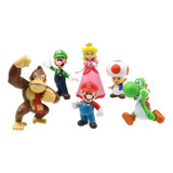 6 Figuras Mario Bros De Pvc De 4-7cm Coleccionable