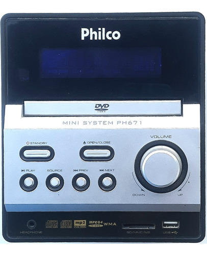 Micro System C/dvd Philco Ph 671- S/caixas Leia A Descrição
