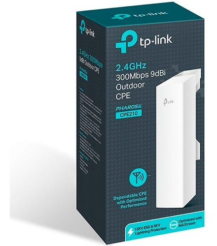 Punto De Acceso Tp-link Exterior Cpe210 2.4ghz De 9dbi