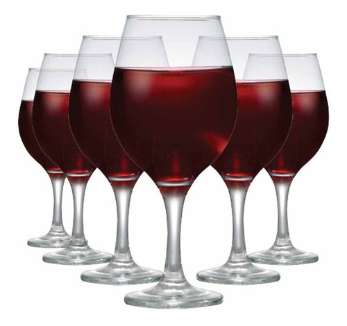 Jogo De Taças Vinho Tinto One Vidro 600ml 6 Pcs Cor Incolor