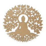 Quadro Mandála Árvore Da Vida Buda 60cm Decoração