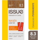  Issue Kit Tintura En Crema Keratin Color Tono 8.3 Rubio Claro Dorado