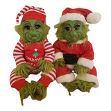 Muñeca Grinch, Lindo Peluche De Peluche Navideño+2pcs [u]