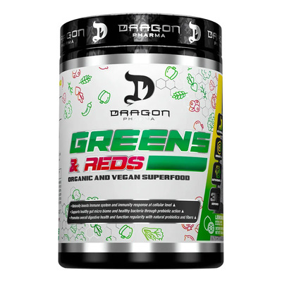 Dragon Pharma Greens & Reds Organic & Vegan Superfood 30serv Sabor Limonada | Envío gratis
