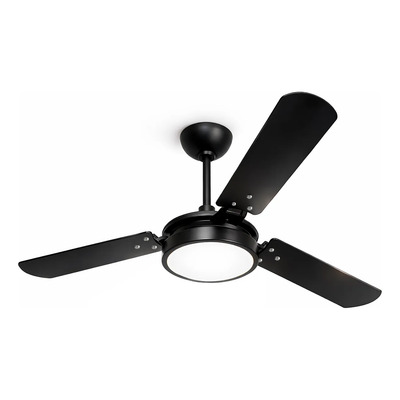 Ventilador De Teto Ventex Valen Led 3 Pás 150w Silencioso 1.1 M Preto 127v Madeira 3