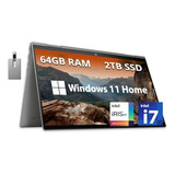 Laptop Hp Envy X360 2 En 1, I7, 64gb Ram, 2tb Ssd, Win 11, W