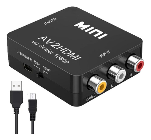 Hqdwa Rca A Hdmi, Convertidor Av A Hdmi, P Mini Rca Comp