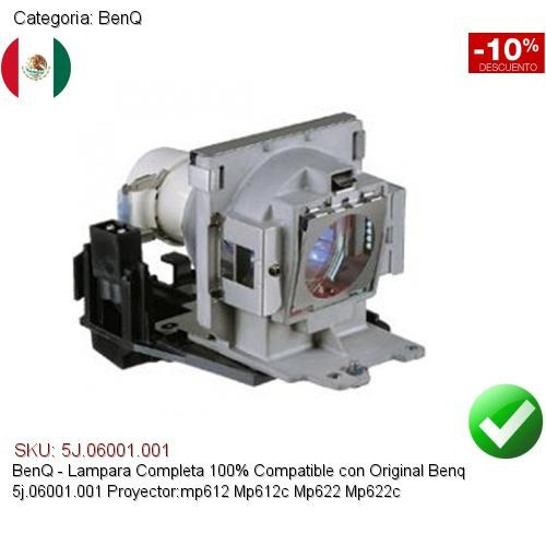 Lampara Compatible Benq 5j.06001.001 Mp612 Mp612c Mp622/622c