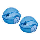 Kit 2 Unidades - Casinha Igloo Plástico Para Hamster - Azul