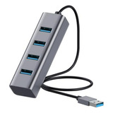 Hub Usb 3.0 De 4 Puertos, Aluminio, Cable 2ft, Transferencia