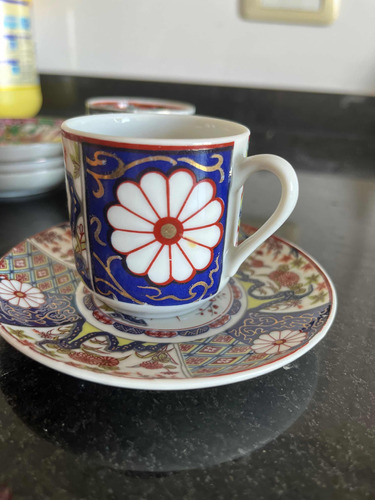 Taza Y Plato De Cerámica De Colección Antigua Japonés