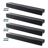 Manija Aluminio Negro Enigma Herrajes Mueble 128mm X 4u 