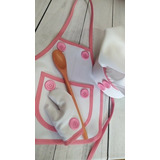 Kit Mini Chef Newborn Roupa Bebê Cozinheiro Infantil 