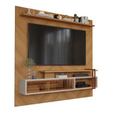 Painel P/tv Até 65 Pol. Sala Quarto Saquarema Naure Off Whit