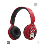 Audífono Bluetooth Diadema Minnie Niña Rojo Y Negro 