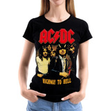Ac Dc Highway To Hell 54 Rock Musica Polera Mujer Dtf