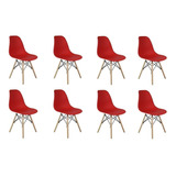 Kit 8 Cadeiras Charles Eames Eiffel P/ Sala Jantar/ Varanda