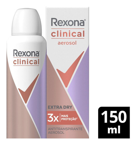 Desodorante Antitranspirante Rexona Clinical Extra Dry 150ml