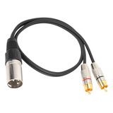 Cable Divisor De Audio Xlr Macho A 2 Rca, Adaptador Rca A Xl