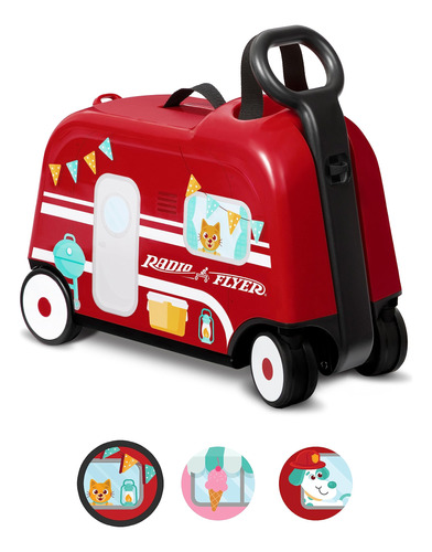 Radio Flyer 3-in-1 Happy Trav'ler Camper, Red