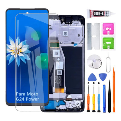 Pantalla Para Moto G24 Power Xt2425-1 Display Con Marco Negro