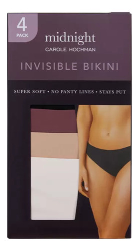 4 Pack Carole Hochman Midnight Invisible Bikini 