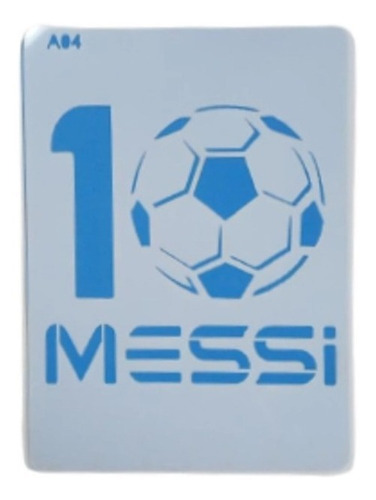 Stencil Torta  Messi Pelota 10 Argentina Manualidad