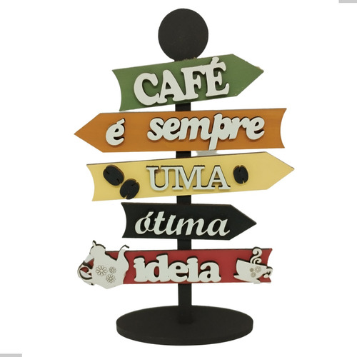 Placa Cantinho Café Canto Mesa Decoração Enfeite Plaquinha