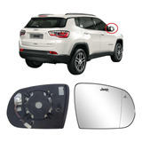 Lente Retrovisor Direito Compass 2017 A 2023 Com Sensor Cego