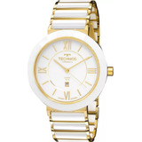 Relógio Technos Feminino Ceramic Saphire Dourado 2015ce/4b