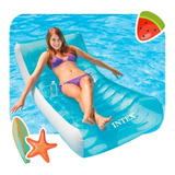 Colchoneta Inflable Rockin Lounge P/pileta 188x99 Cm Intex 