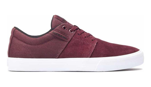 Tenis Supra Stacks Vulc Ii Burgundy Black White 08029-657