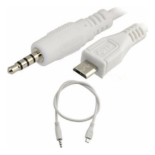 2 Cables Micro Usb A Mini Plug 3,5 Estereo Macho Promo X Par