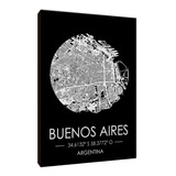 Cuadros Mapa Buenos Aires Varios Modelos 60x90