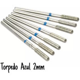 1 Fresa Diamantada Para Manicure ( Torpedo Azul 2mm)