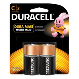 Pilha Alcalina C Media Duracell Pct C/2 Un, Nfe