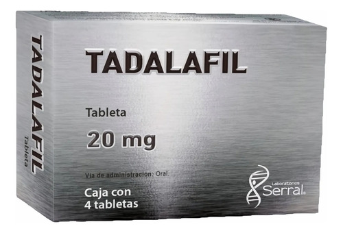 Tadalafil Serral Disfunción Eréctil 4 Tabletas 20 Mg