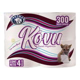 Rollo De Papel Higienico Kovu 4pz 300 Hojas Dobles