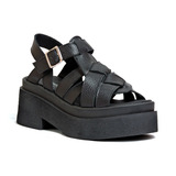 Sandalias Mujer Cuero Plataforma Franciscanas Ldm Zapatos