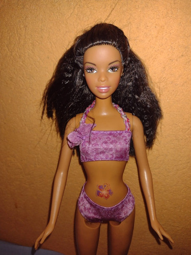 Barbie Afro Cristie Doll Beach Fun Año 2005