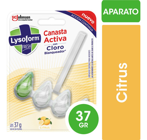 Lysoform Canasta Para Inodoros Citrus - 3 Unidades