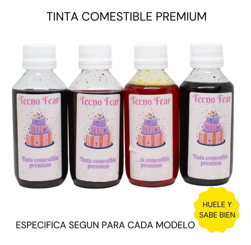 Kit Tinta Comestible Para Epson 4 Octavos 