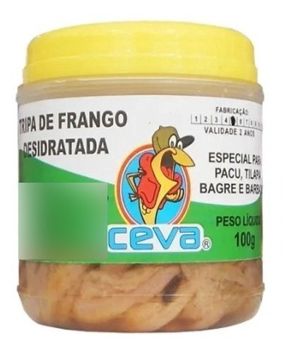 Isca Natural Pesca Tripa De Frango Desidratada Piau Tilapia